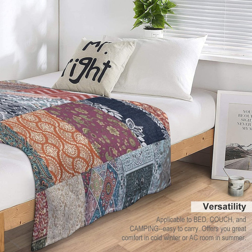 Boho Gypsy Patchwork Multi-functional Throw Blanket