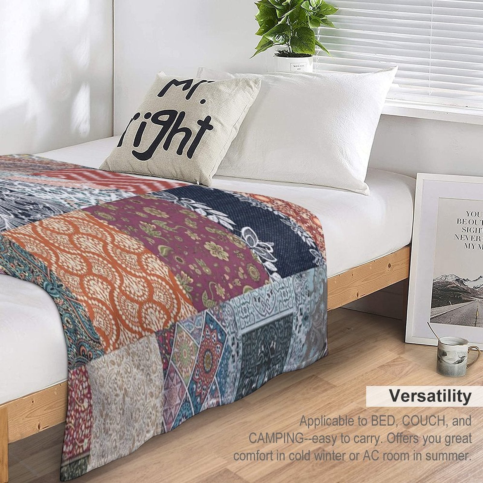 Boho Gypsy Patchwork Multi-functional Throw Blanket