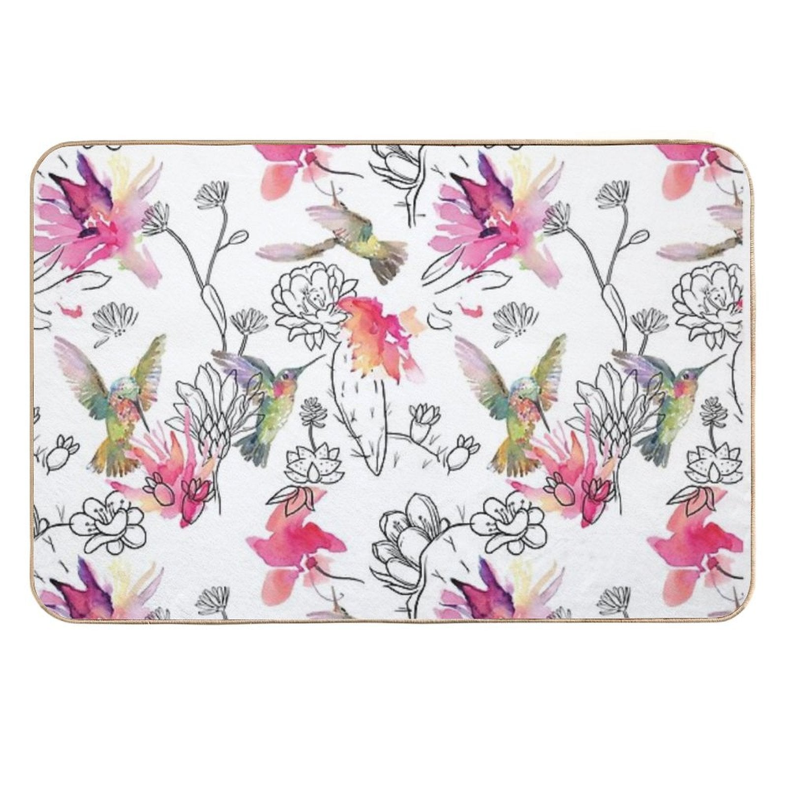 Desert Hummingbirds  Easy To Clean Bath Mat