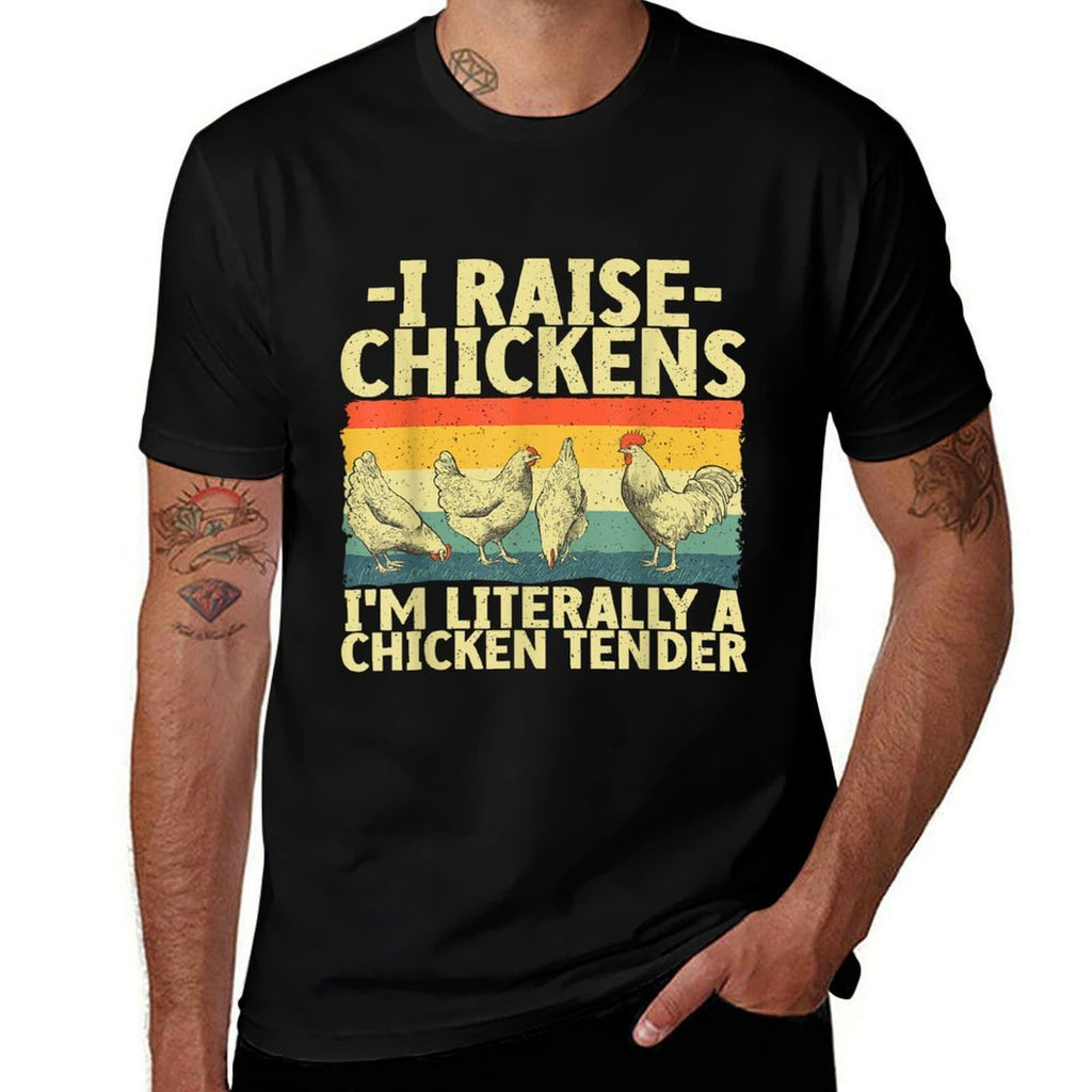 Chicken Gift Chicken Lover Accessories & Stuff Unisex-Adult Black Small Funny Chicken Tender Art Poultry Chicken Farmer  Classic T-Shirt