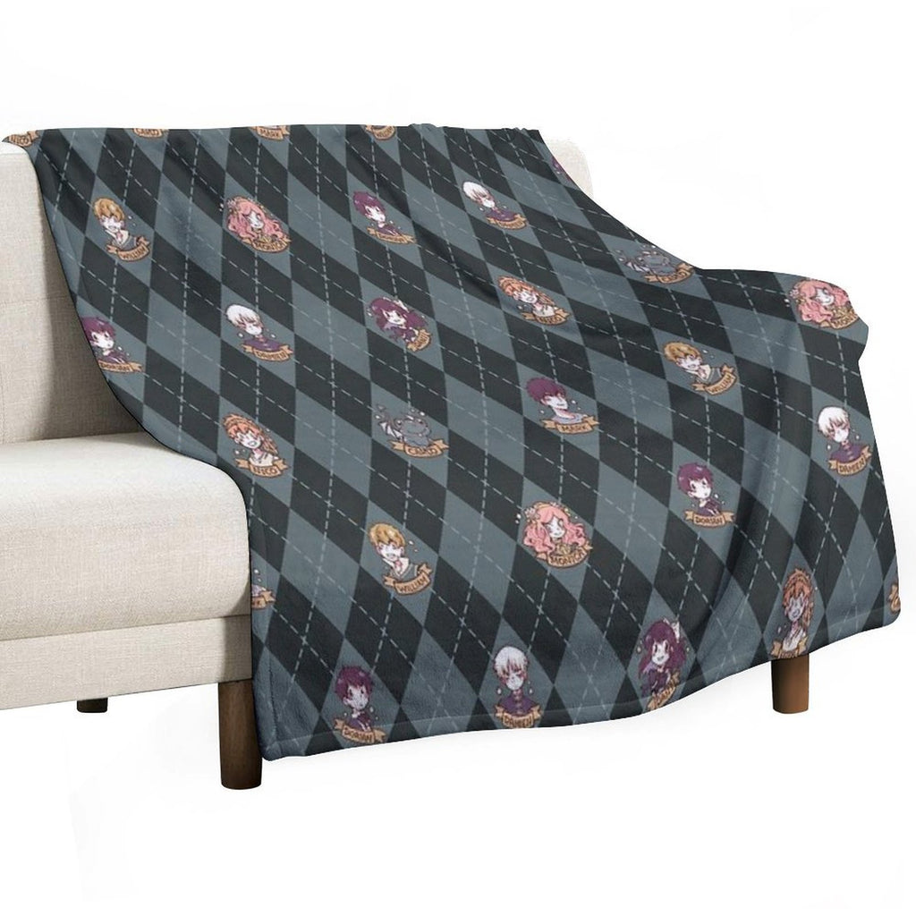 British Hooky (Blue) Shrink-resistant Throw Blanket