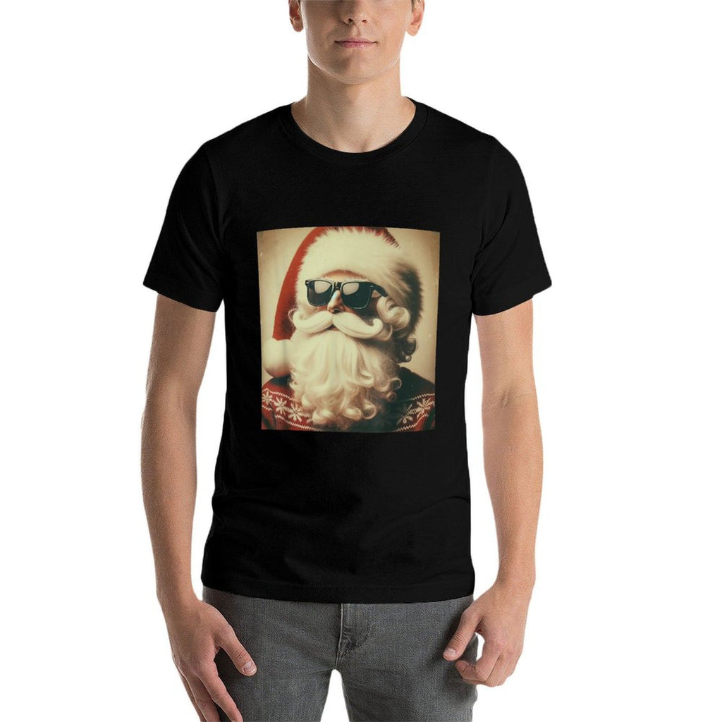 Vintage Santa Clausns Kids Boys Christmas Merry Rizzmas  Oversized Silhouette T-Shirt