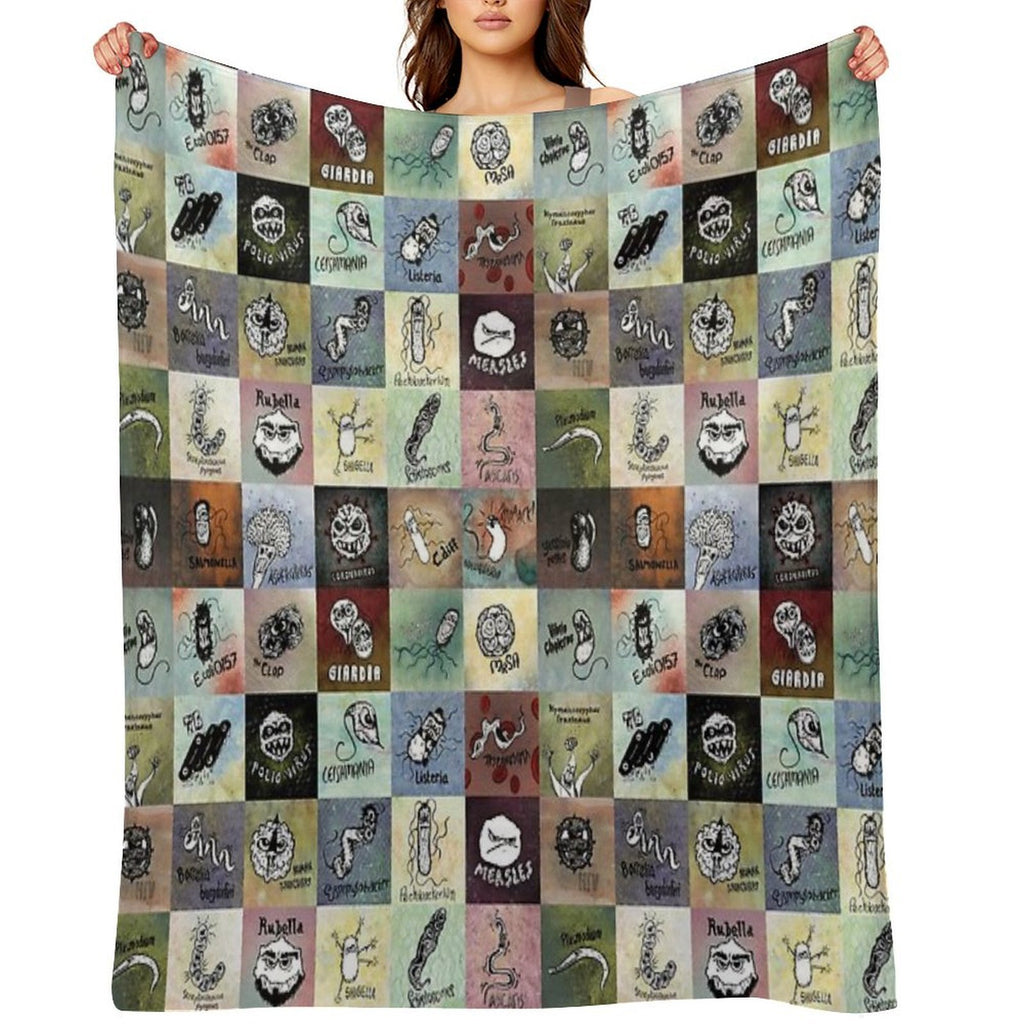 Pathogens - Gotta Catch Them All Versatility Throw Blanket