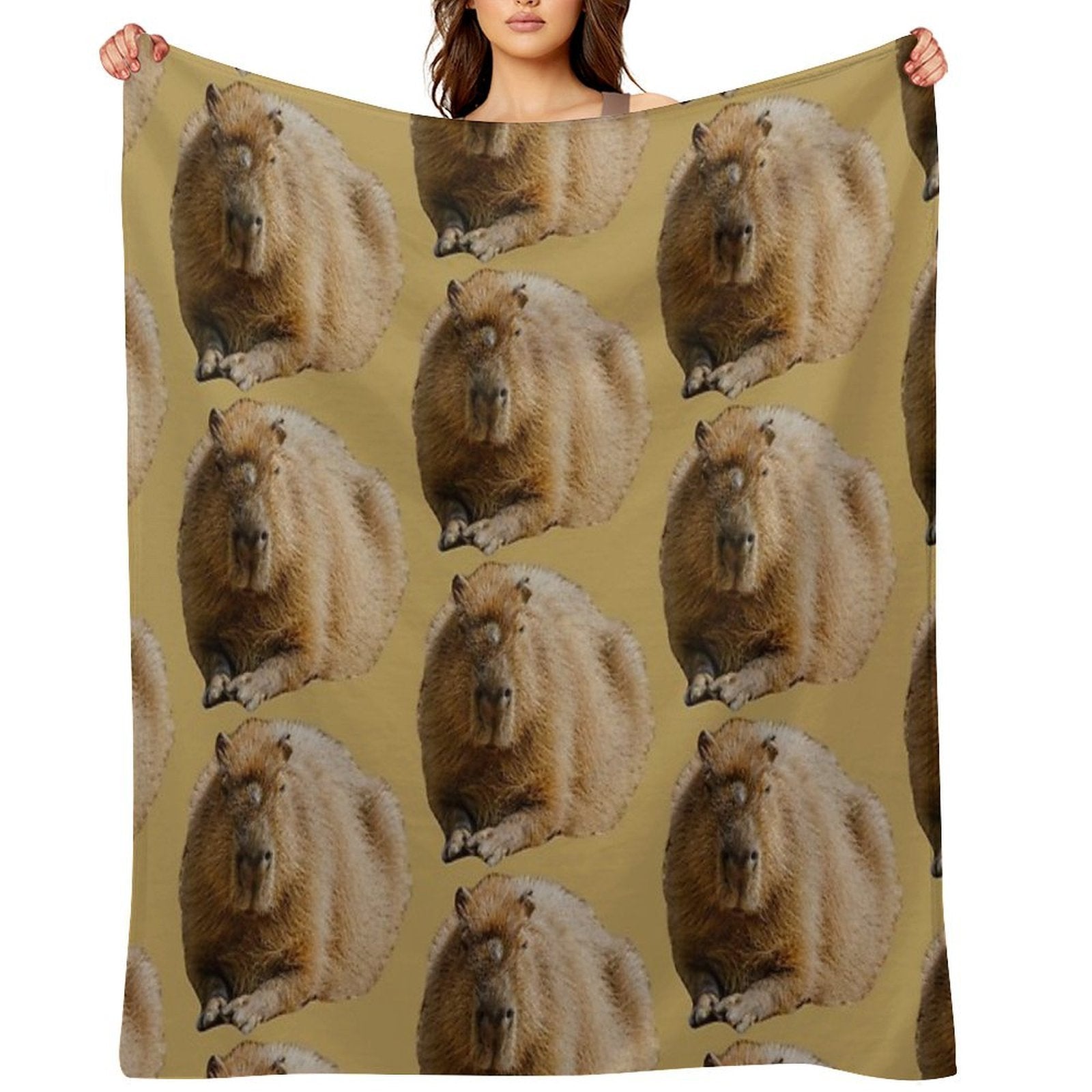 Capybara Dozing in The Sunshine Comfort Throw Blanket