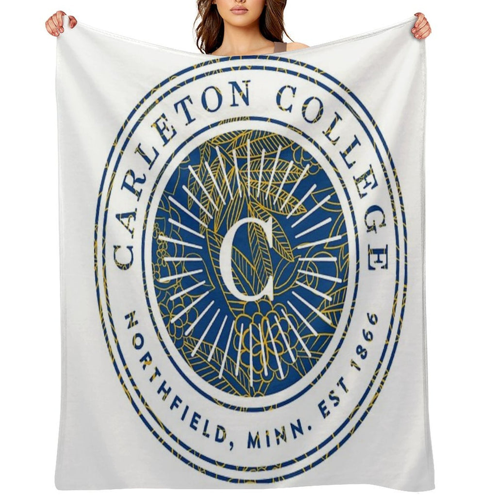 Carleton College Blooms Travel-friendly Throw Blanket