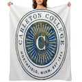 Carleton College Blooms Travel-friendly Throw Blanket