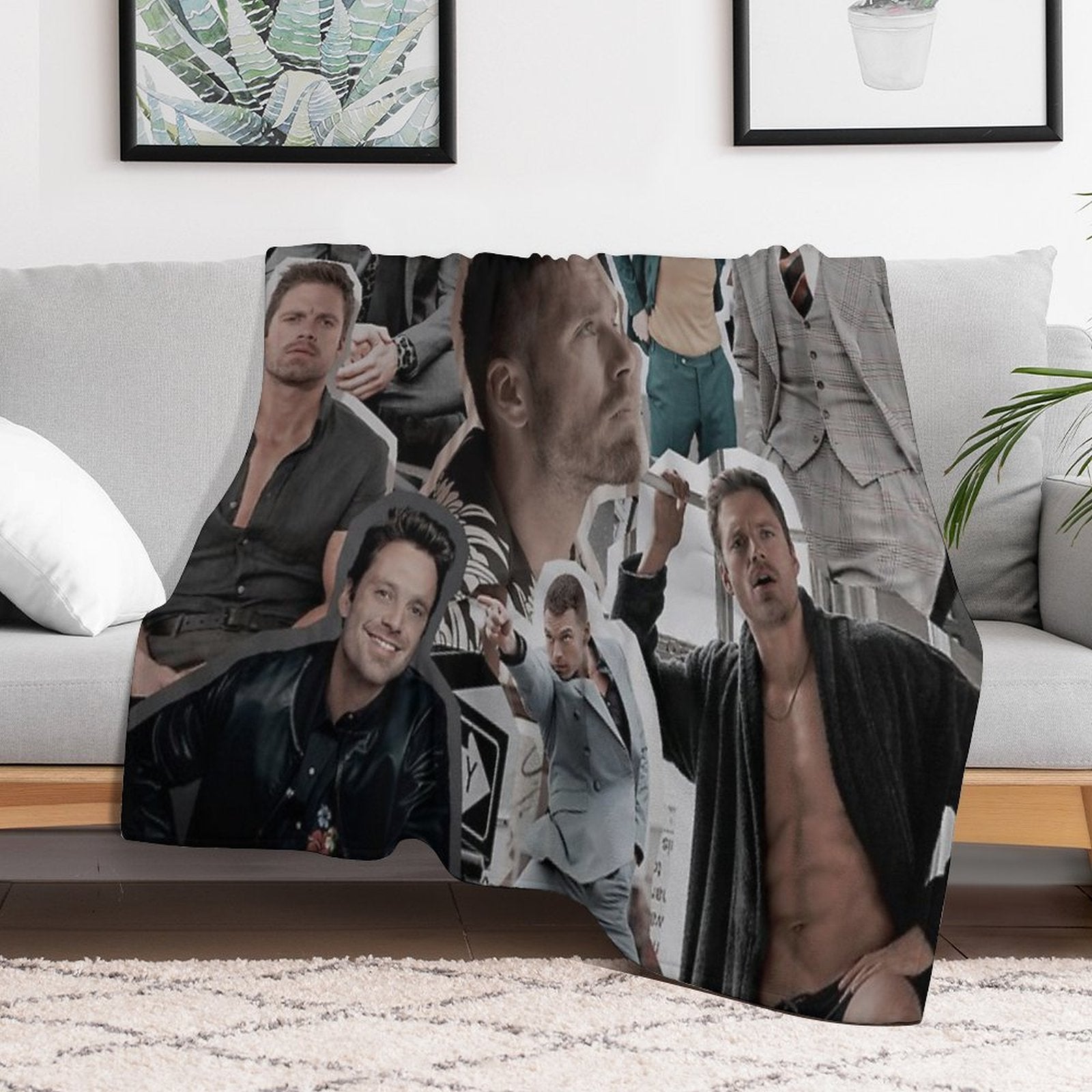 Sebastian Stan Easy Care Throw Blanket