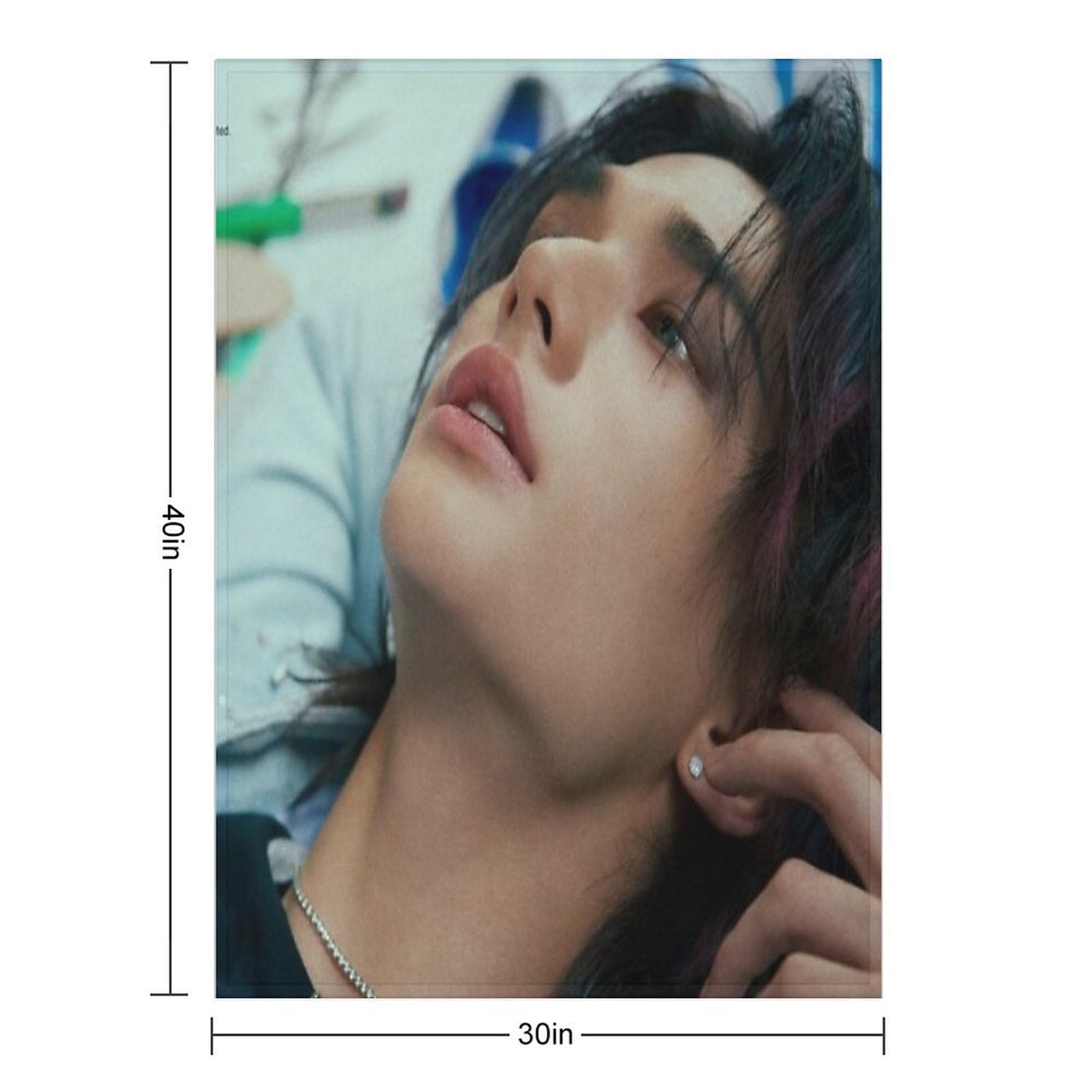 Hyunjin Stray Kids Mixtape DominATE ESCAPE 스트레이 키즈 Ethereal Rizz Hot Sexy Vibes Boyfriend Material SKZ Kpop Travel-friendly Throw Blanket