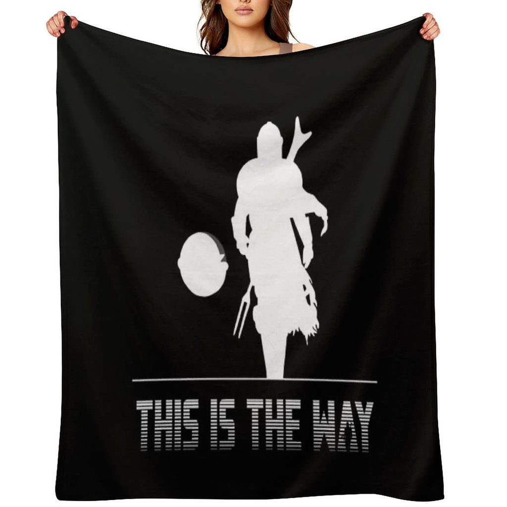 Mando Silhouette This Is The Way Eco-conscious Throw Blanket
