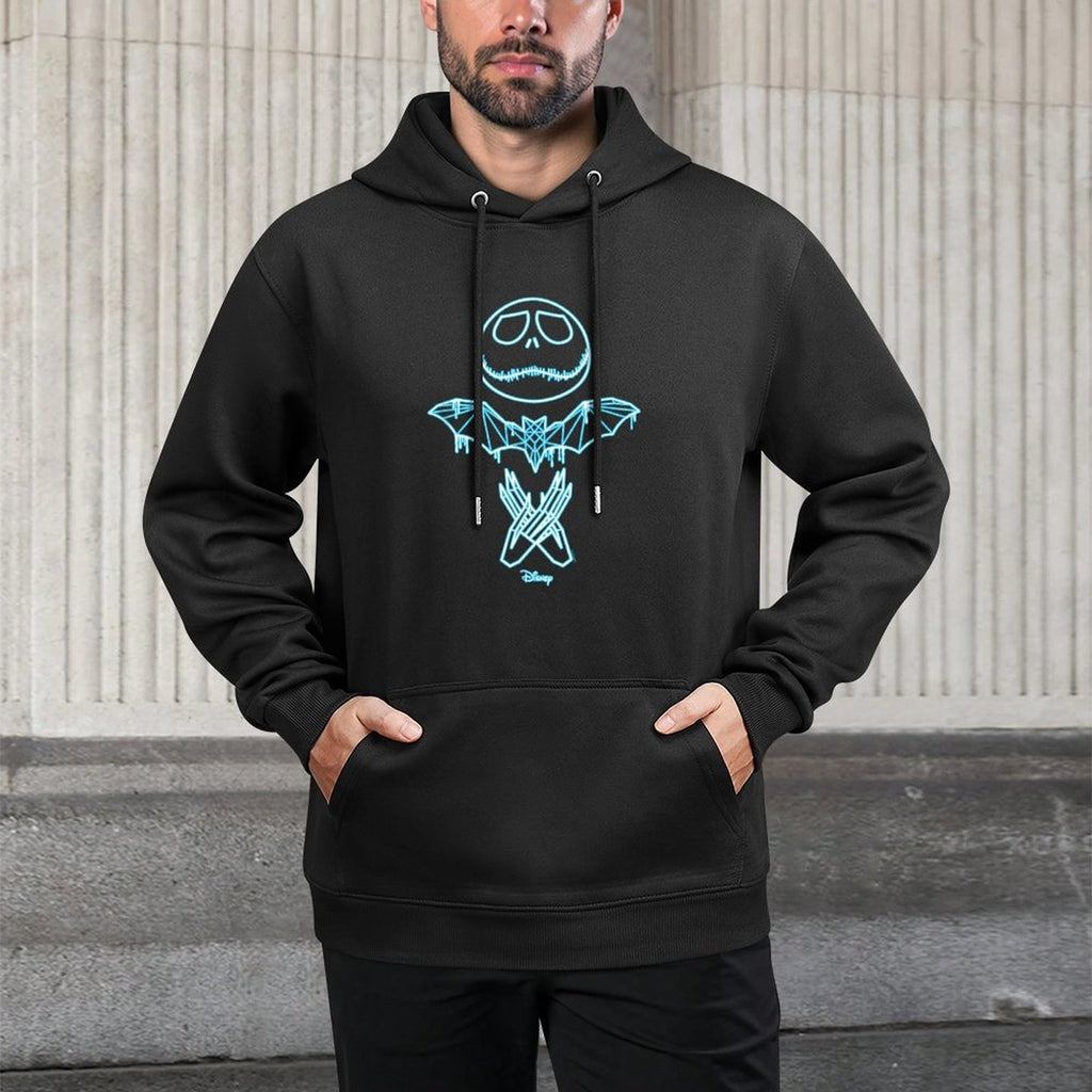 The Nightmare Before Christmas - Jack Bat Hands Blue Glow Layering Staple Hoodie