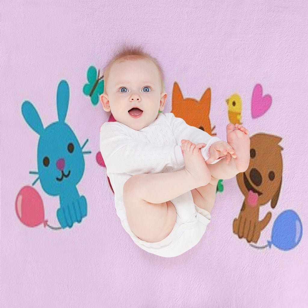 Play SAGO Mini Pink Velvety-soft Throw Blanket