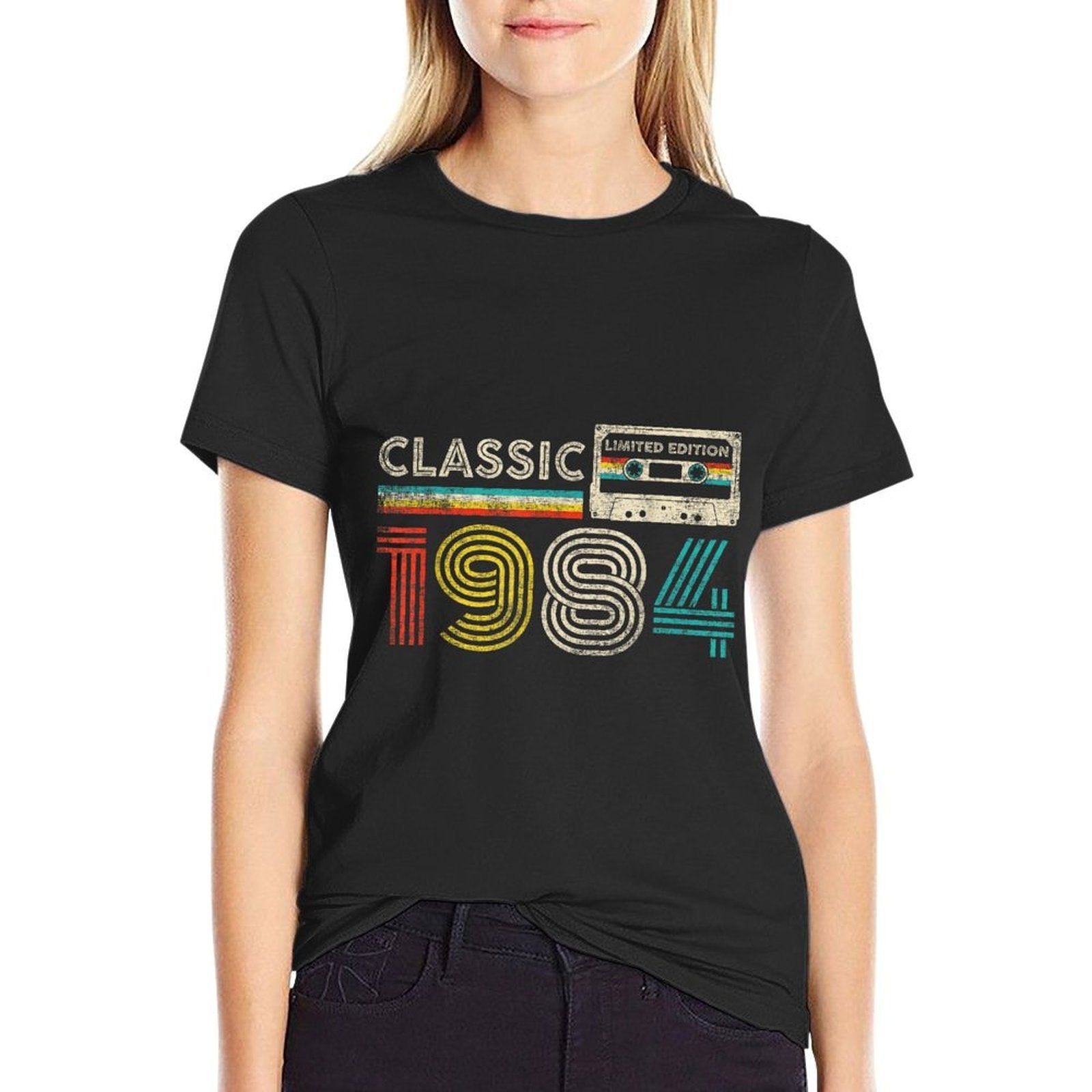 Classic 1984 Vintage 1984 Cassette Tape Men Women Birthday  Trendy Pattern T-Shirt