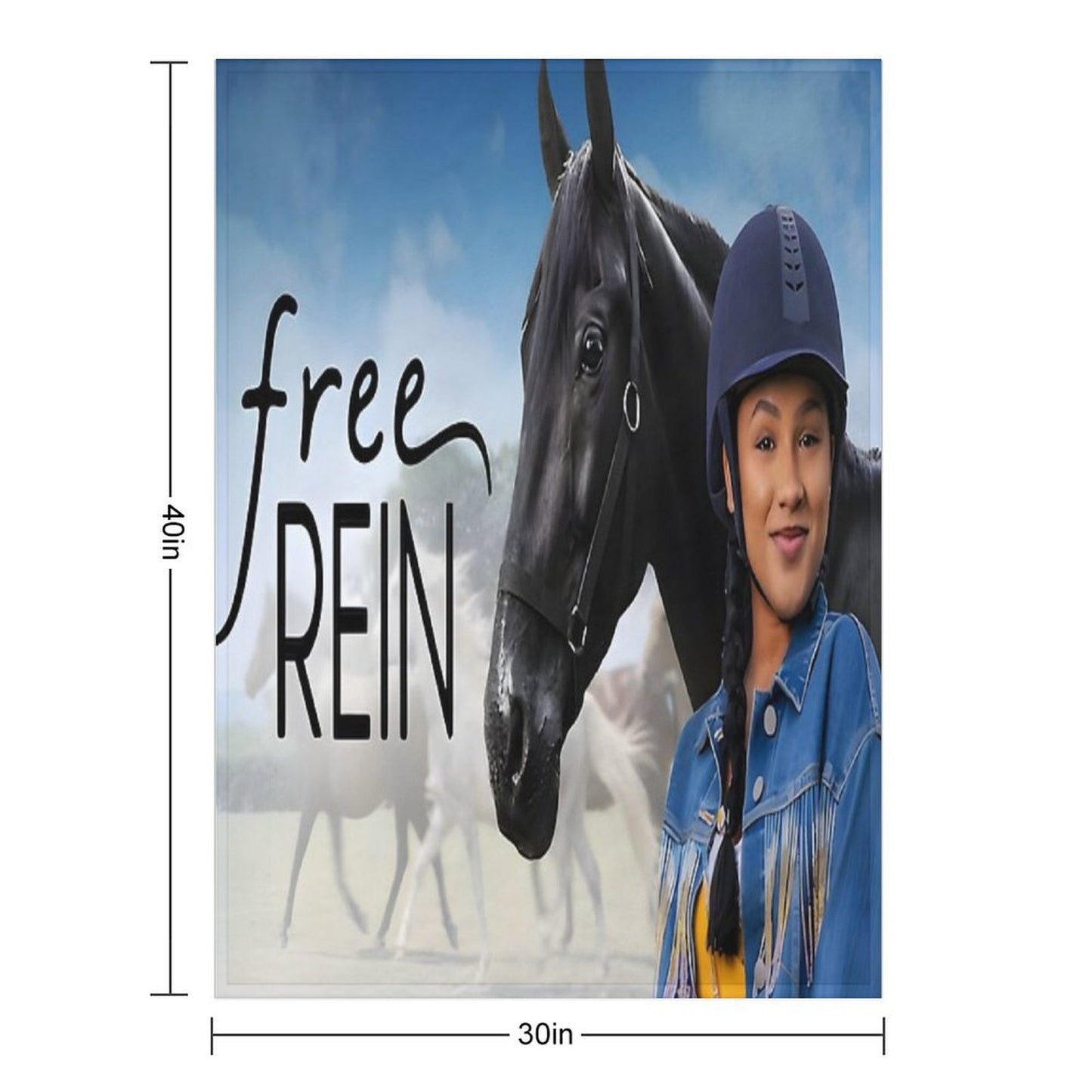Zoe And Raven Free Rein Compact Throw Blanket
