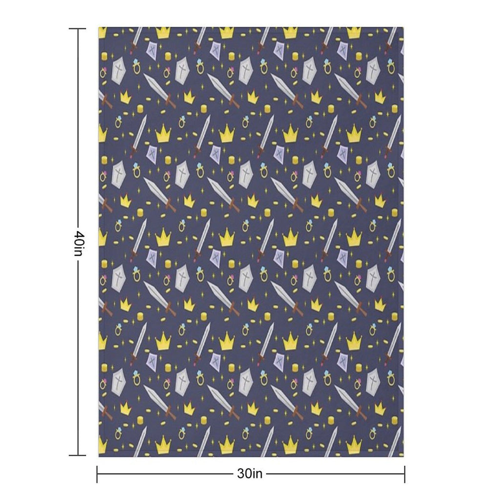 Adventure in The World of Knights Sustainable Throw Blanket