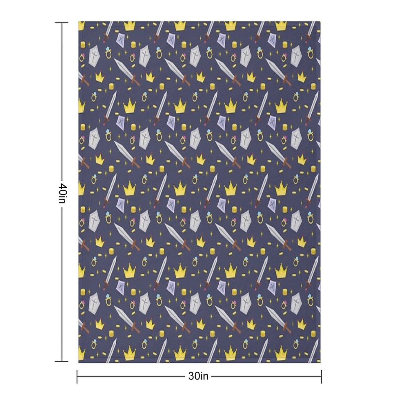 Adventure in The World of Knights Sustainable Throw Blanket