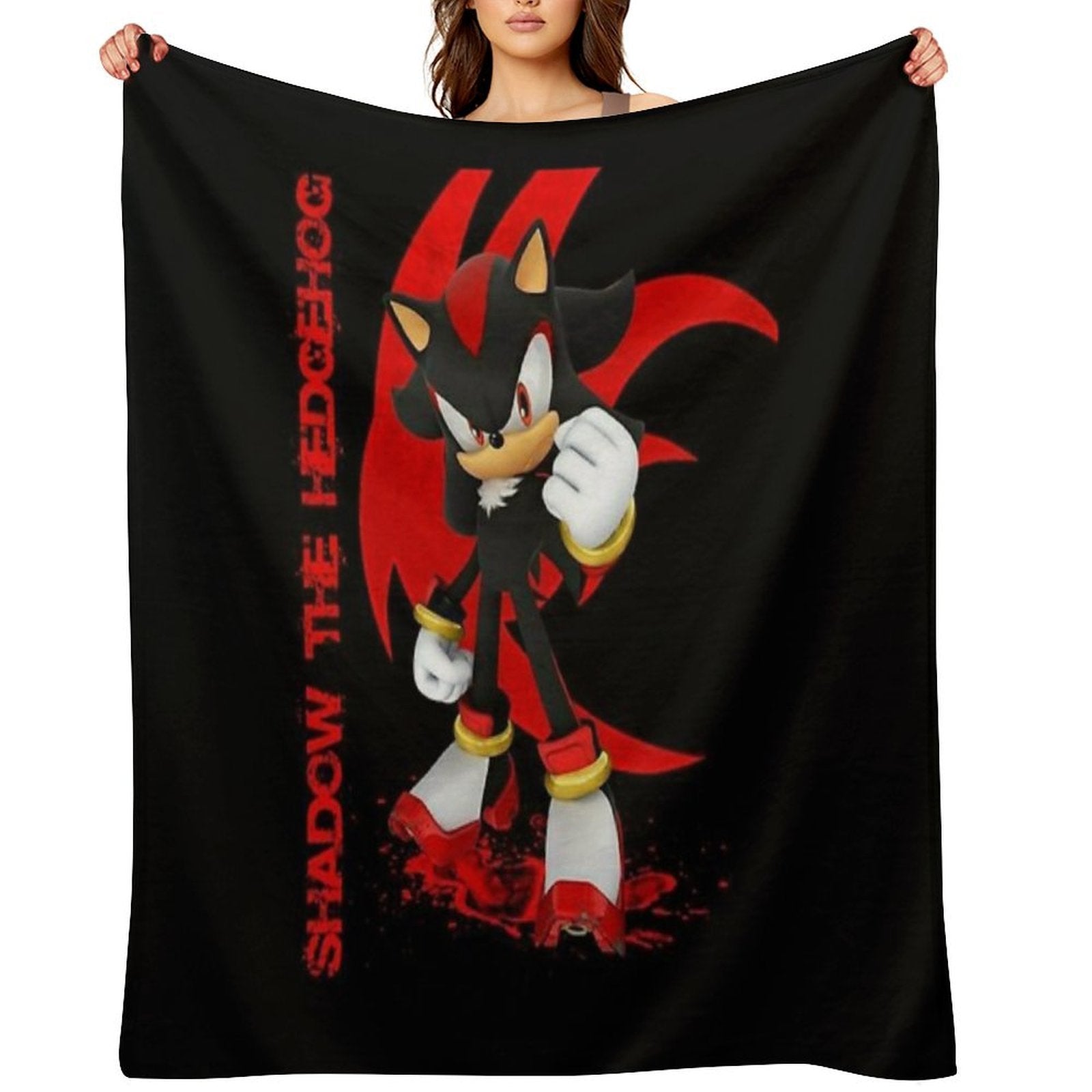 Shadow The Hedgehog Plush Throw Blanket