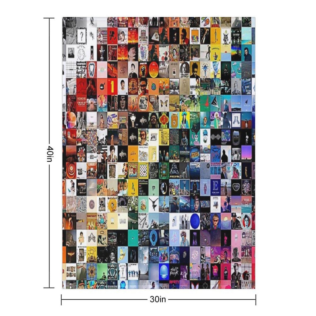 Rainbow Musical Full Album Collage Multi-functional Throw Blanket
