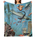 Adolphe Millot - Ocean A - French Vintage Poster Anti-pilling Throw Blanket