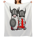 Cute Nordic Gnomes Viking Tomte Couple Scandinavian Nisse Wrinkle-free Throw Blanket