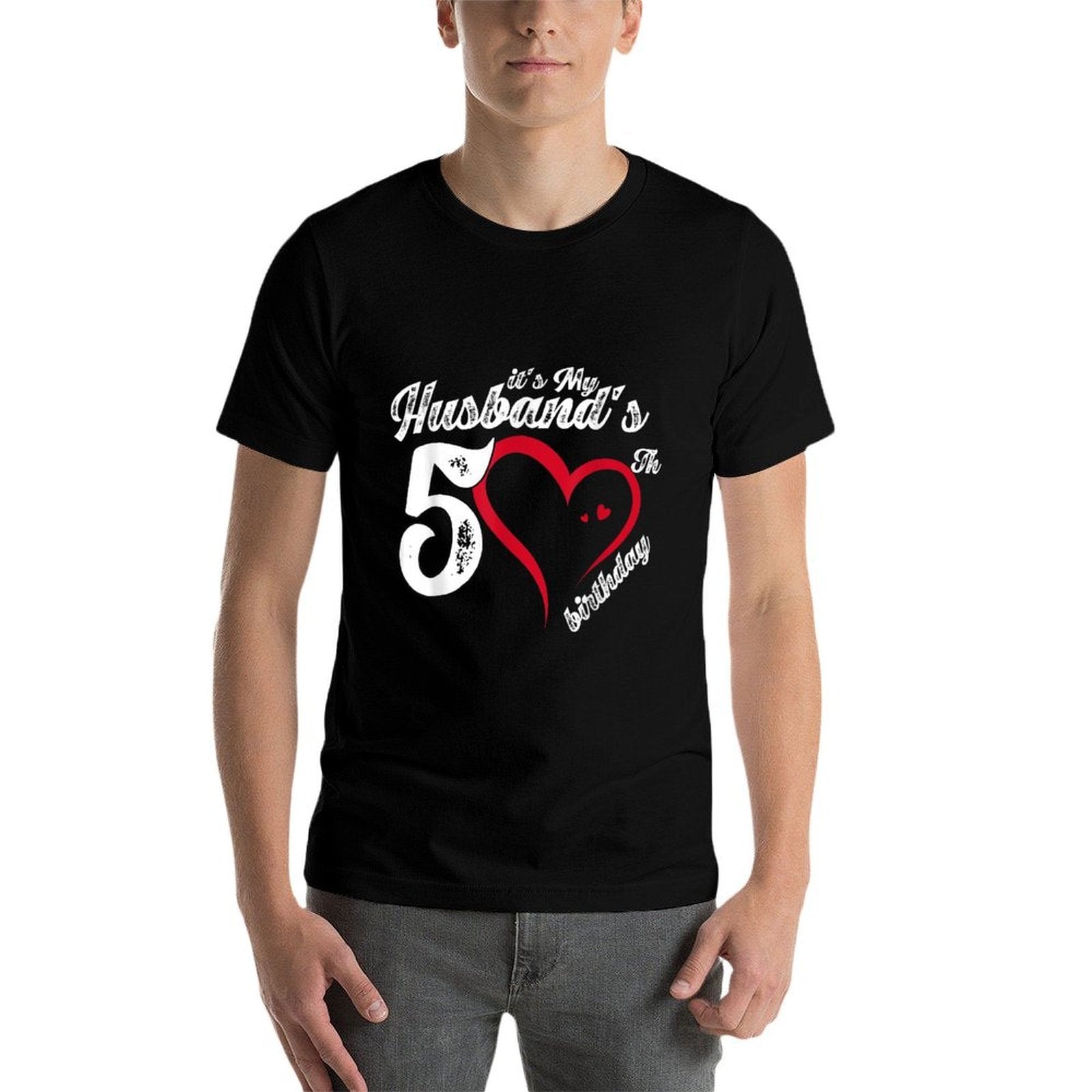 It&#39;s My Husband&#39;s 50th Birthday Vintage 50th Birthday  High-quality Stitching T-Shirt