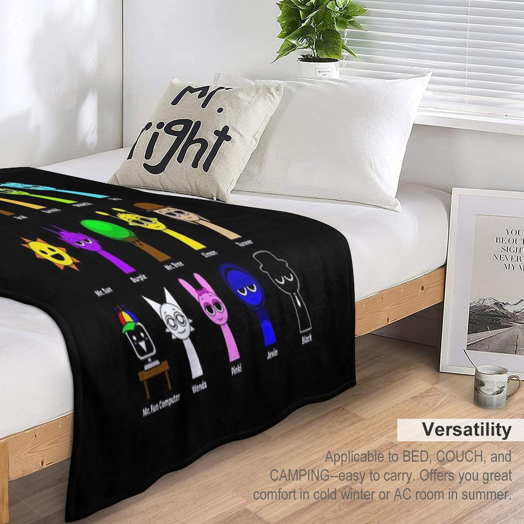 All My Sprunki Game Toys Wrinkle-free Throw Blanket
