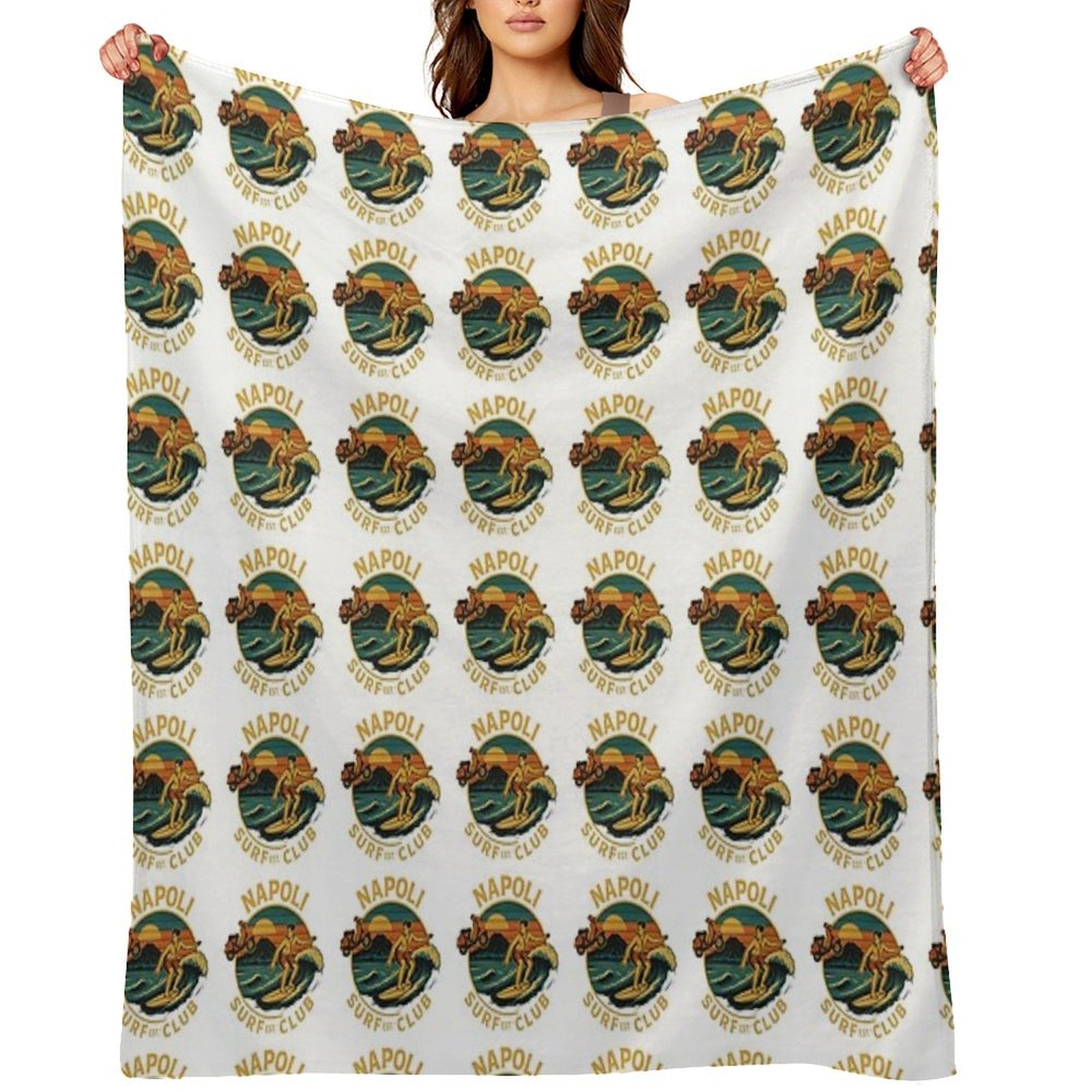 NAPOLI SURF CLUB All-season Throw Blanket