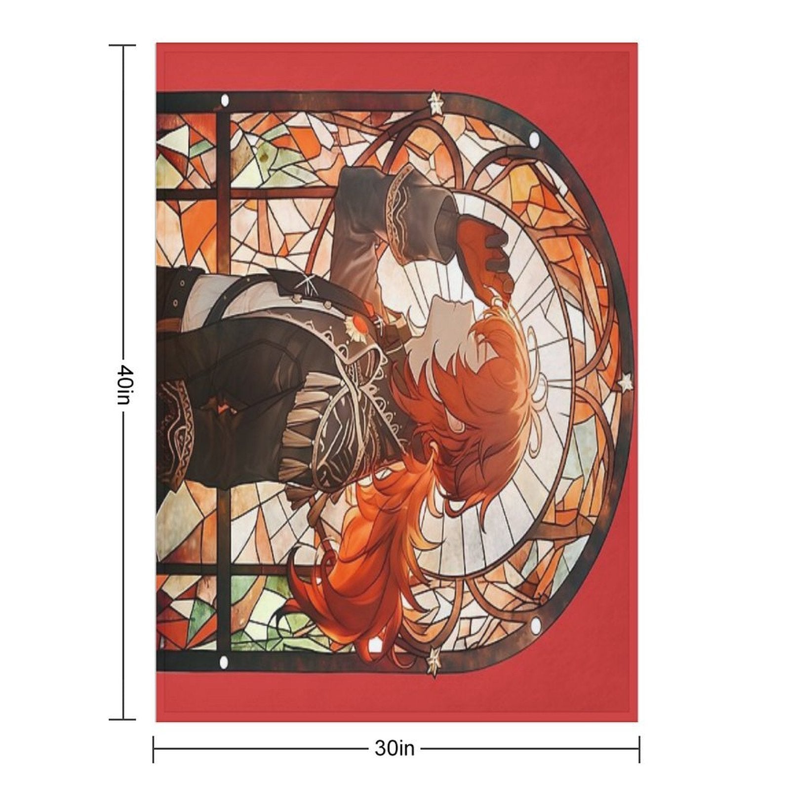 Stained Glass Diluc Comfort Throw Blanket