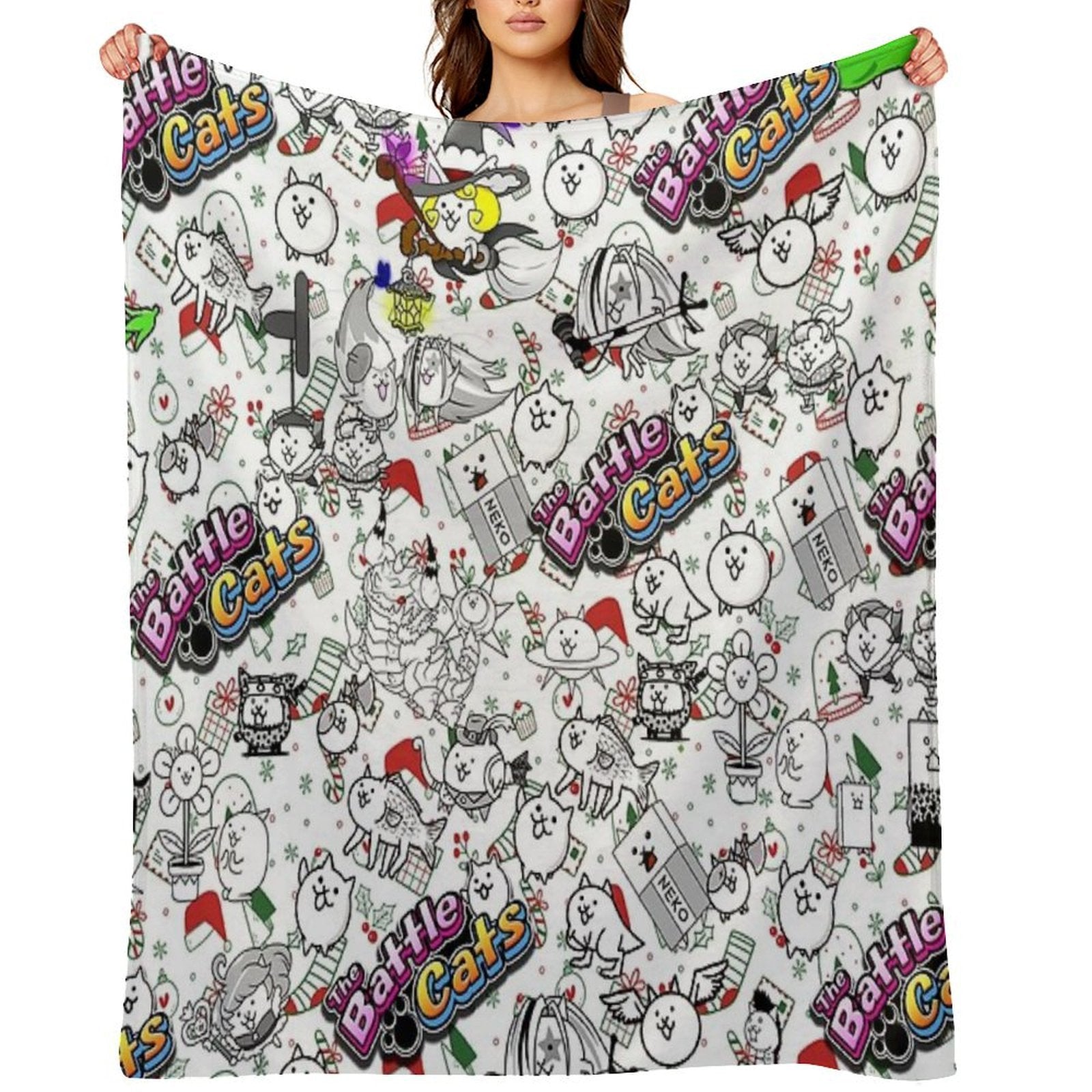 Battle Cats Compact Throw Blanket