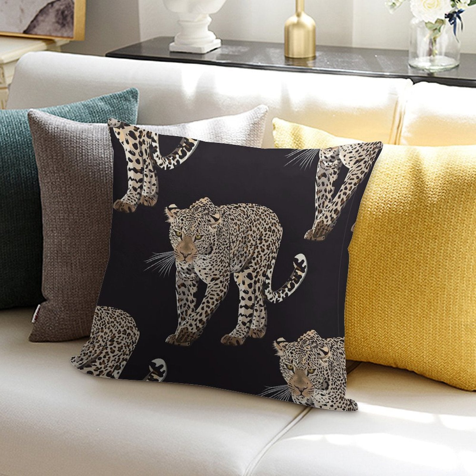 Leopard Soft Warmth Comfort Throw Pillow