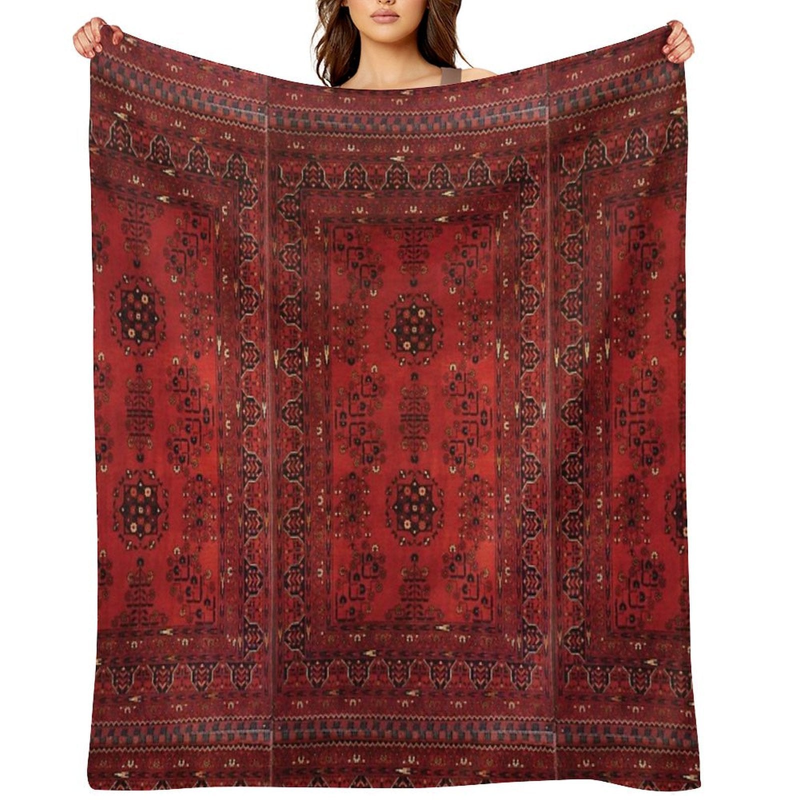 Antique Persian Rug Shrink-resistant Throw Blanket