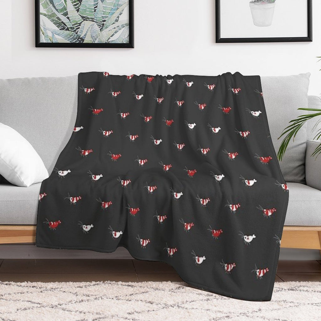 Crystal Red Shrimps Eco-conscious Throw Blanket