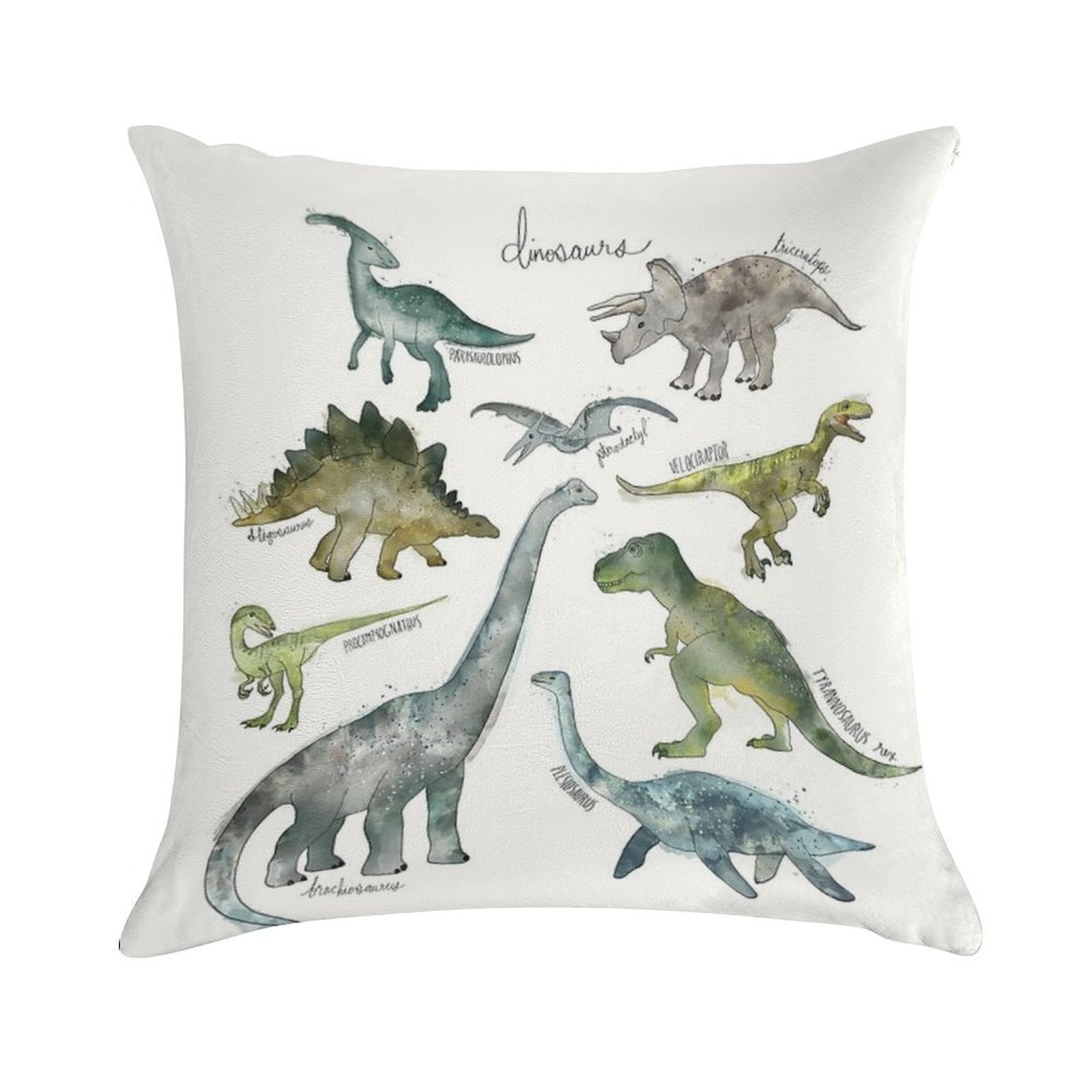Dinosaurs Soft Skin-Friendly Throw Pillow