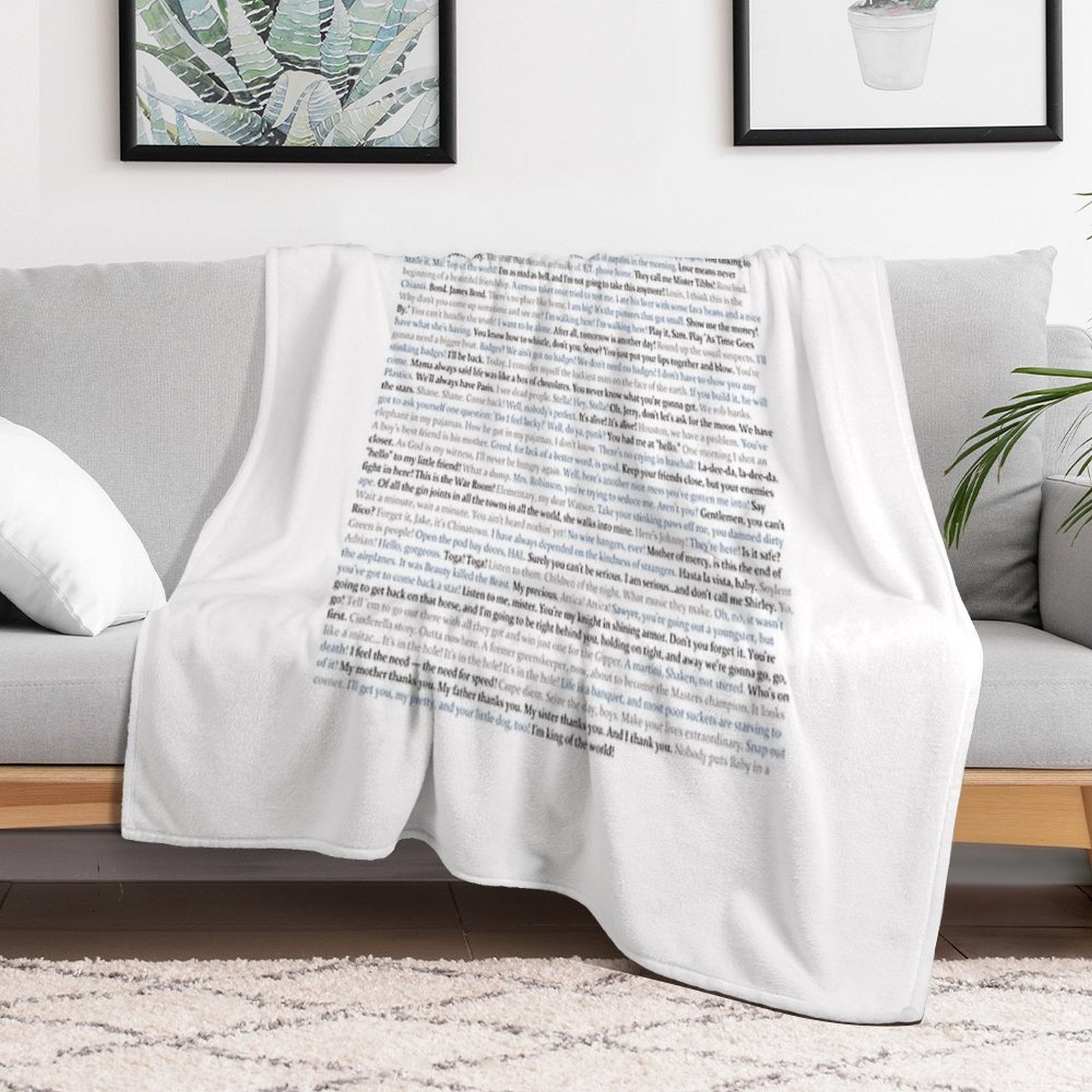 Movie Quotes Quick-dry Throw Blanket