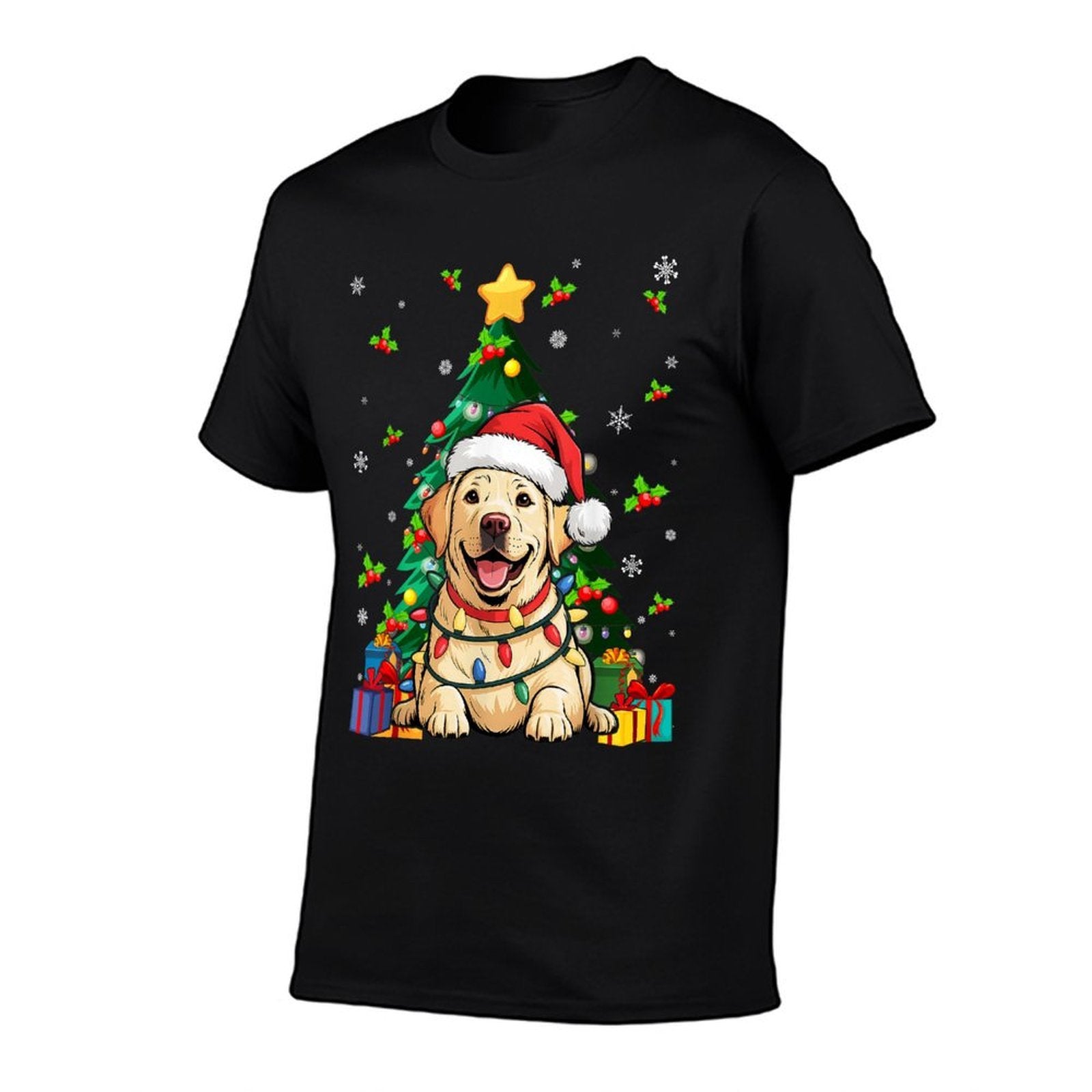 Yellow Lab Labrador Christmas Tree Dog Lover Xmas Pajama  Affordable Price T-Shirt