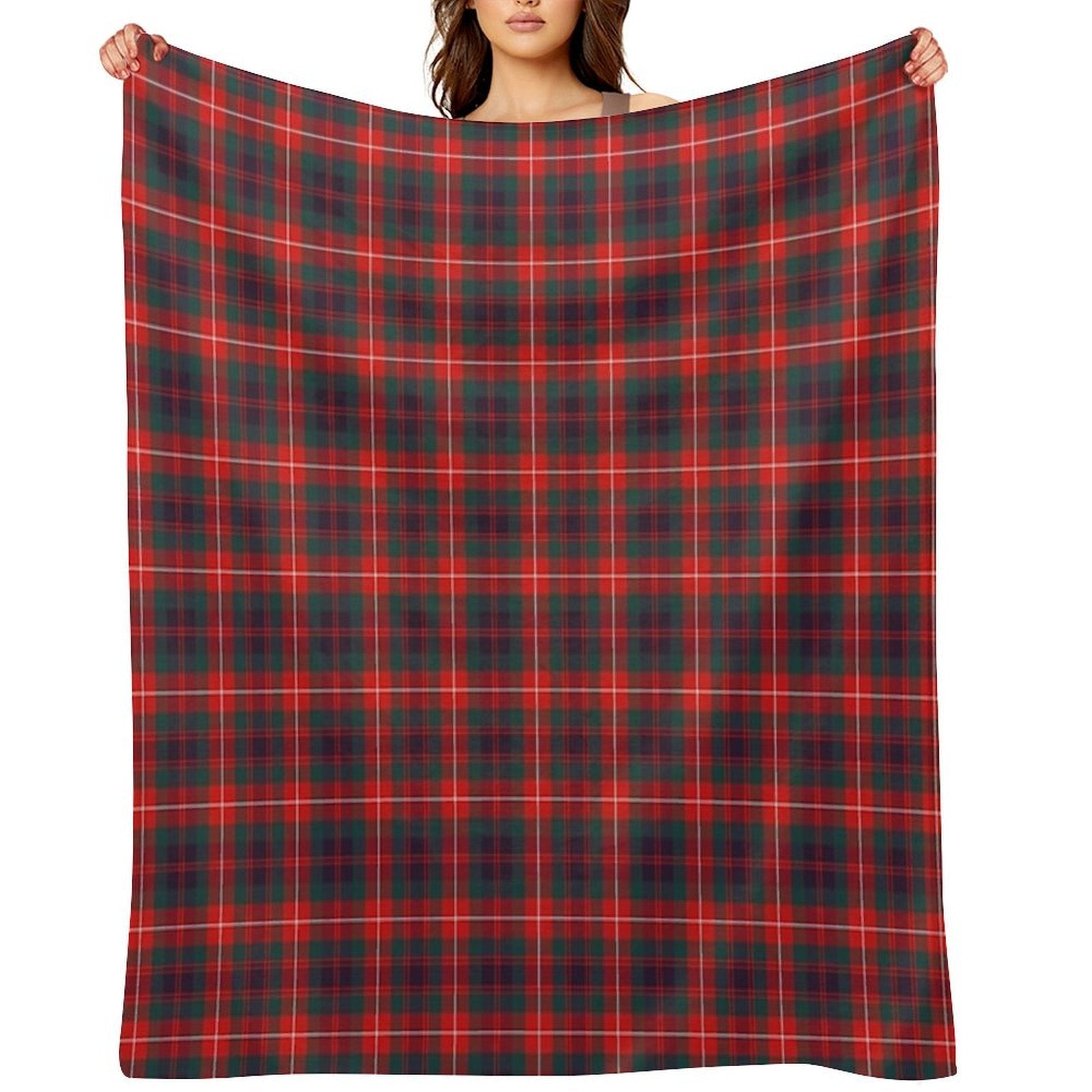 Clan Fraser of Lovat Tartan Multi-functional Throw Blanket