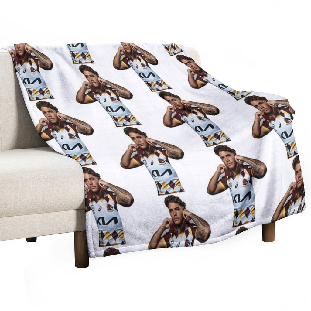 Reece Walsh Broncos Hot Photo Jersey Lightweight Throw Blanket