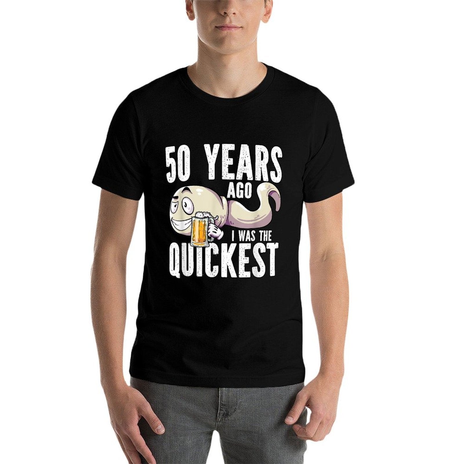 50 Years Ago I Was The Quickest 50th Birthday  Heathered Texture T-Shirt