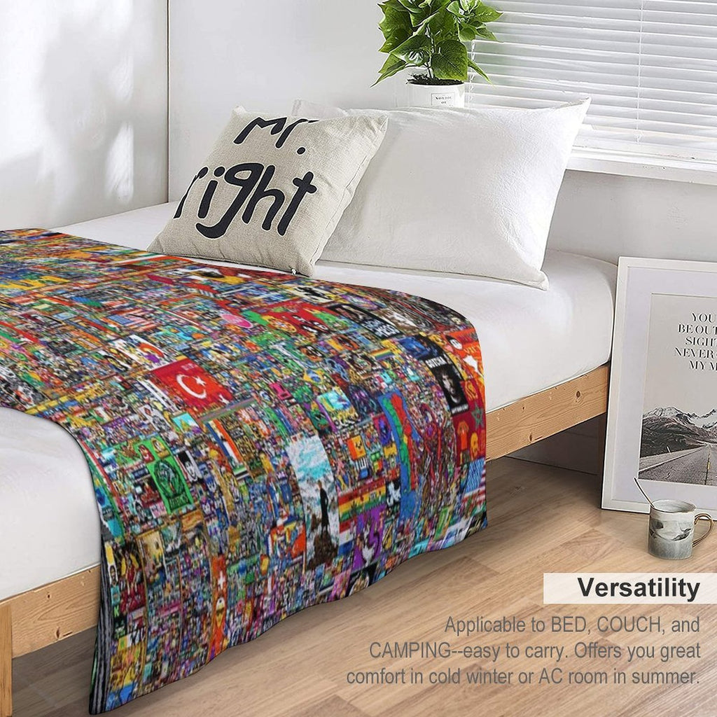 Reddit Place 2023 Merch, Reddit Rplace 2023, Rplace 20223, Rplace 2023 Merch, Rplace 2023 Poster  Rplace 2023 Pixel, Rpla Sustainable Throw Blanket