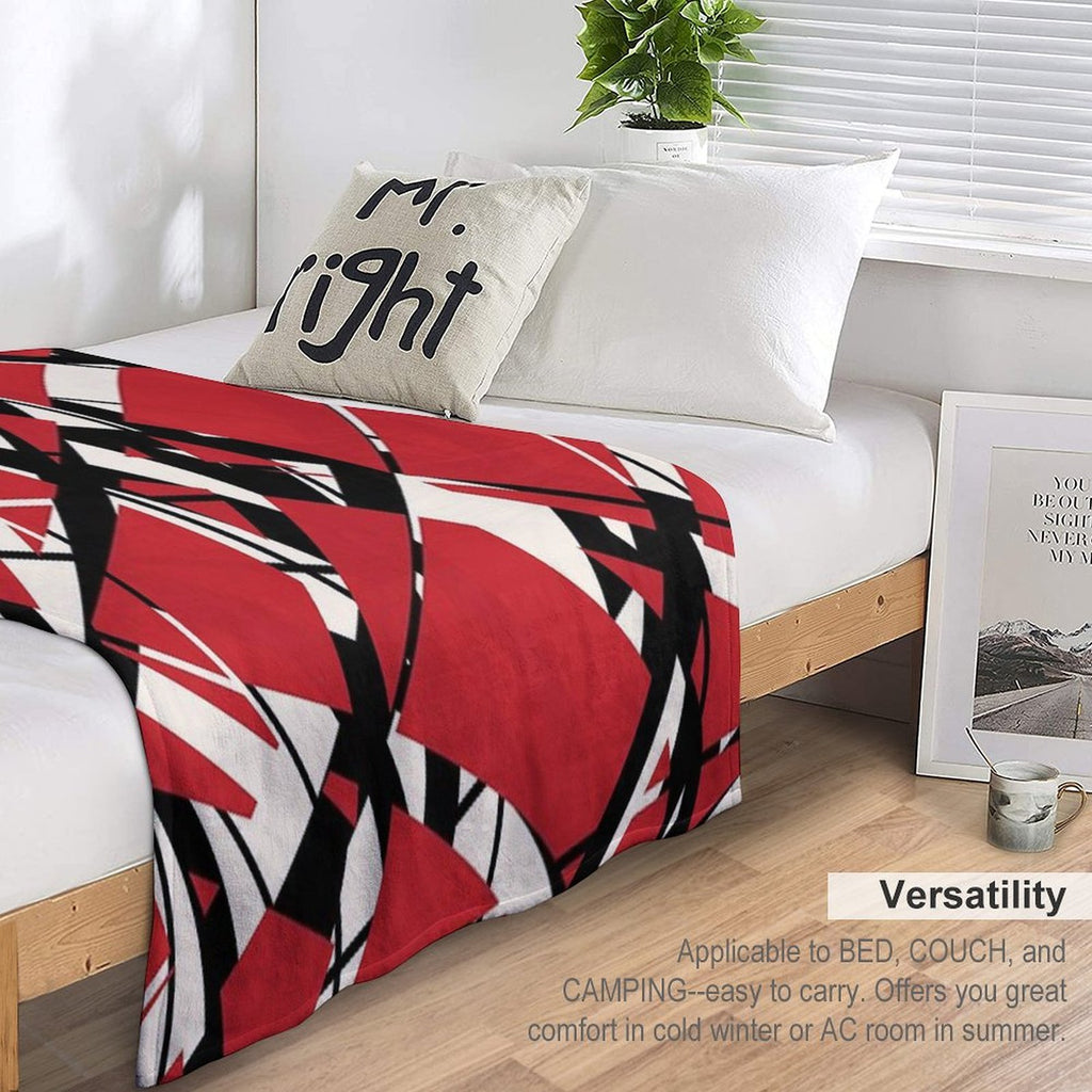 EVH Authentic Stripes Design (red) Multi-functional Throw Blanket