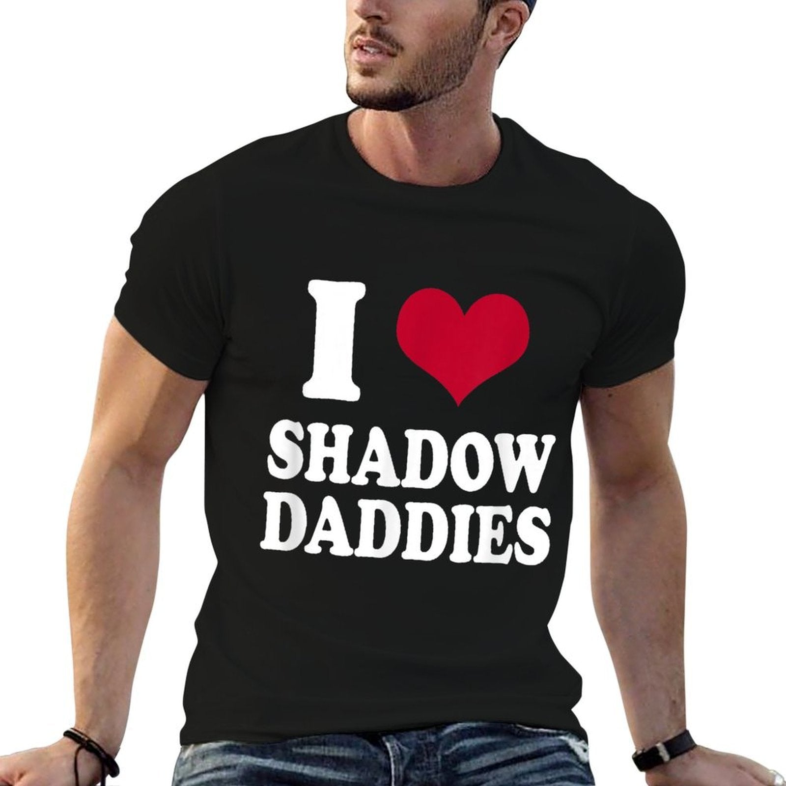 Fantasy Romance Book Lover Heart Shadow Daddy  Wrinkle-resistant T-Shirt