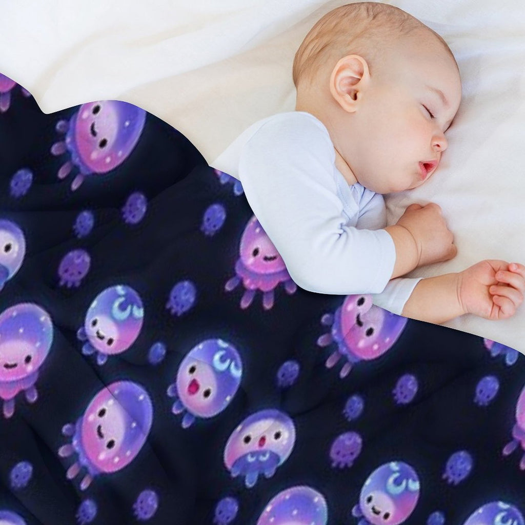 Baby Jellyfish Easy Care Throw Blanket