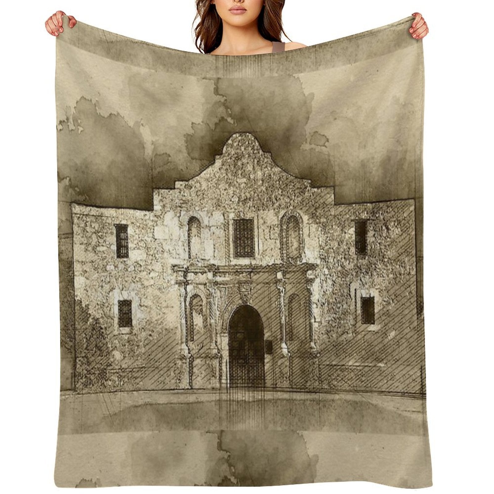 The Alamo Travel-friendly Throw Blanket