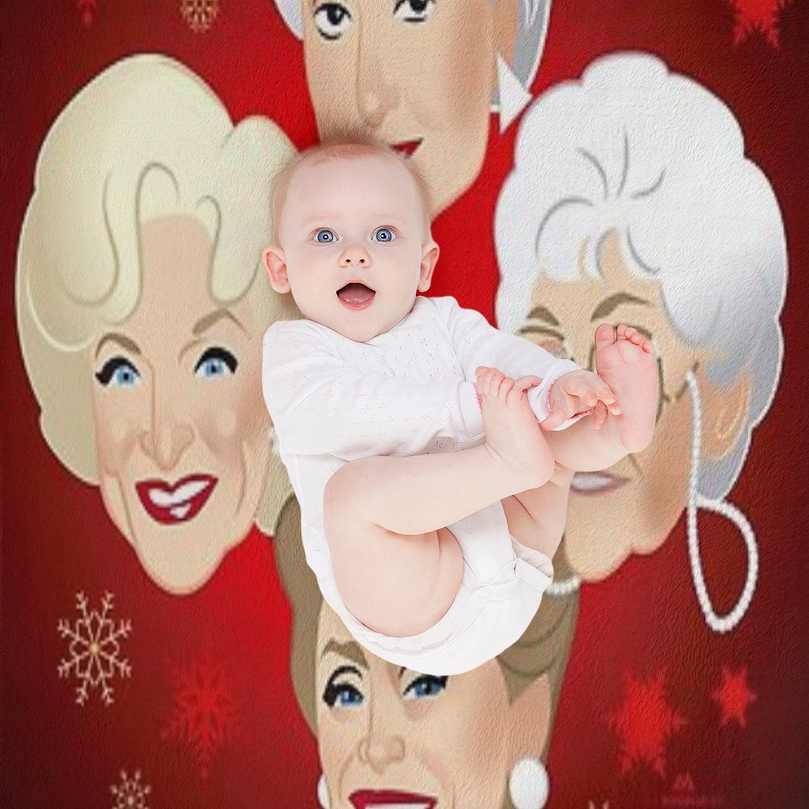 Golden Christmas Easy Care Throw Blanket