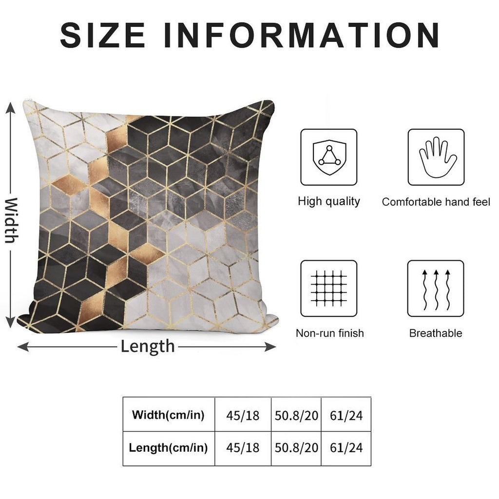 Smoky Cubes Soft Washable Throw Pillow