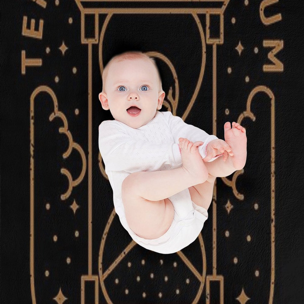 Tempus Edax Rerum Plush Throw Blanket