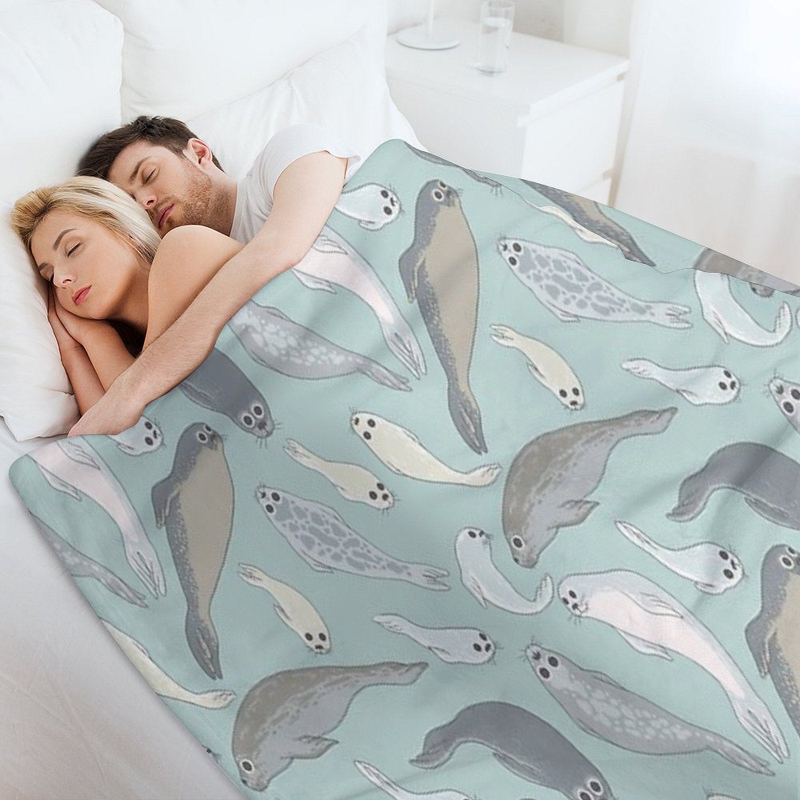 Seals Easy Care Throw Blanket