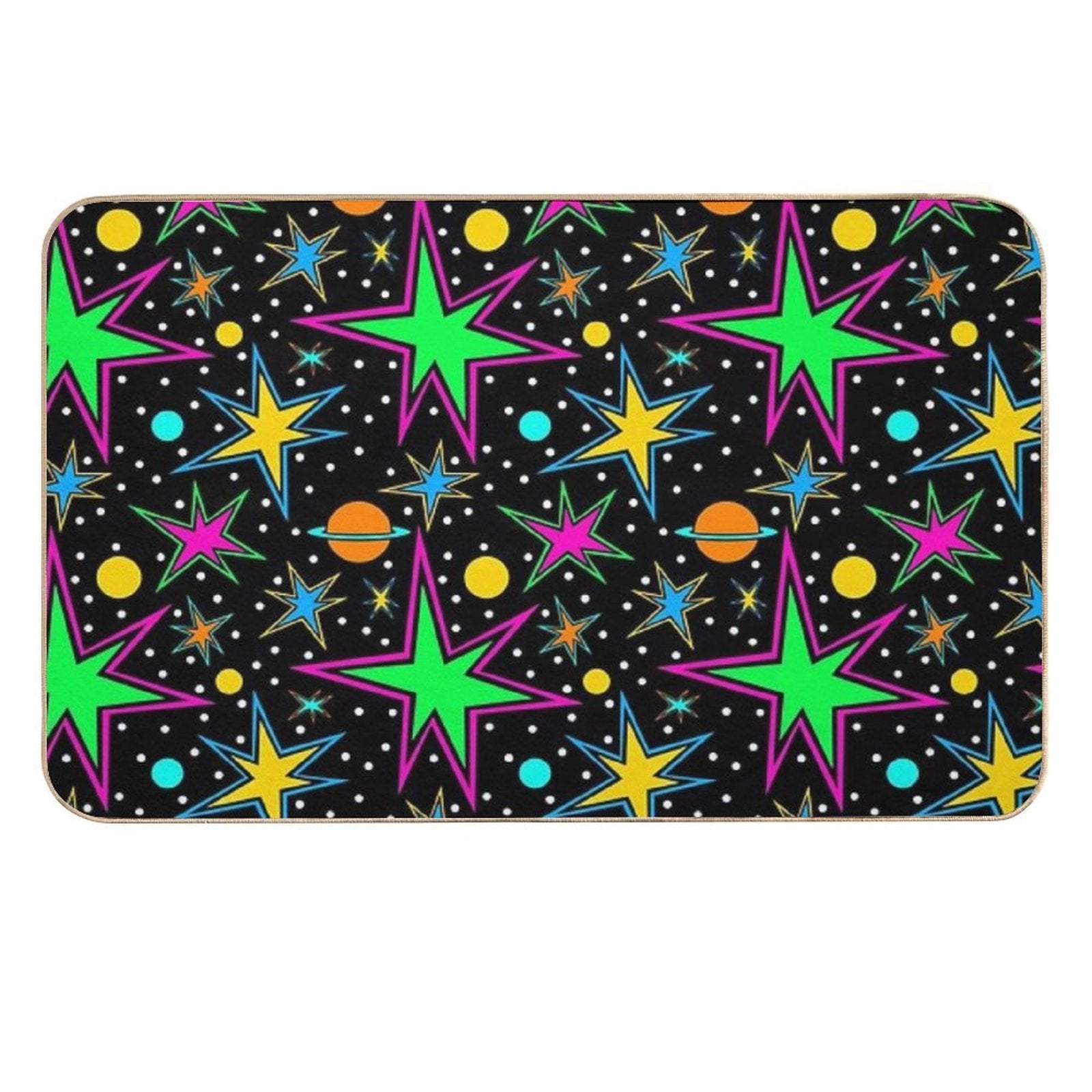 Super Nova Arcade Carpet Pattern  Rapid-Drying Bath Mat