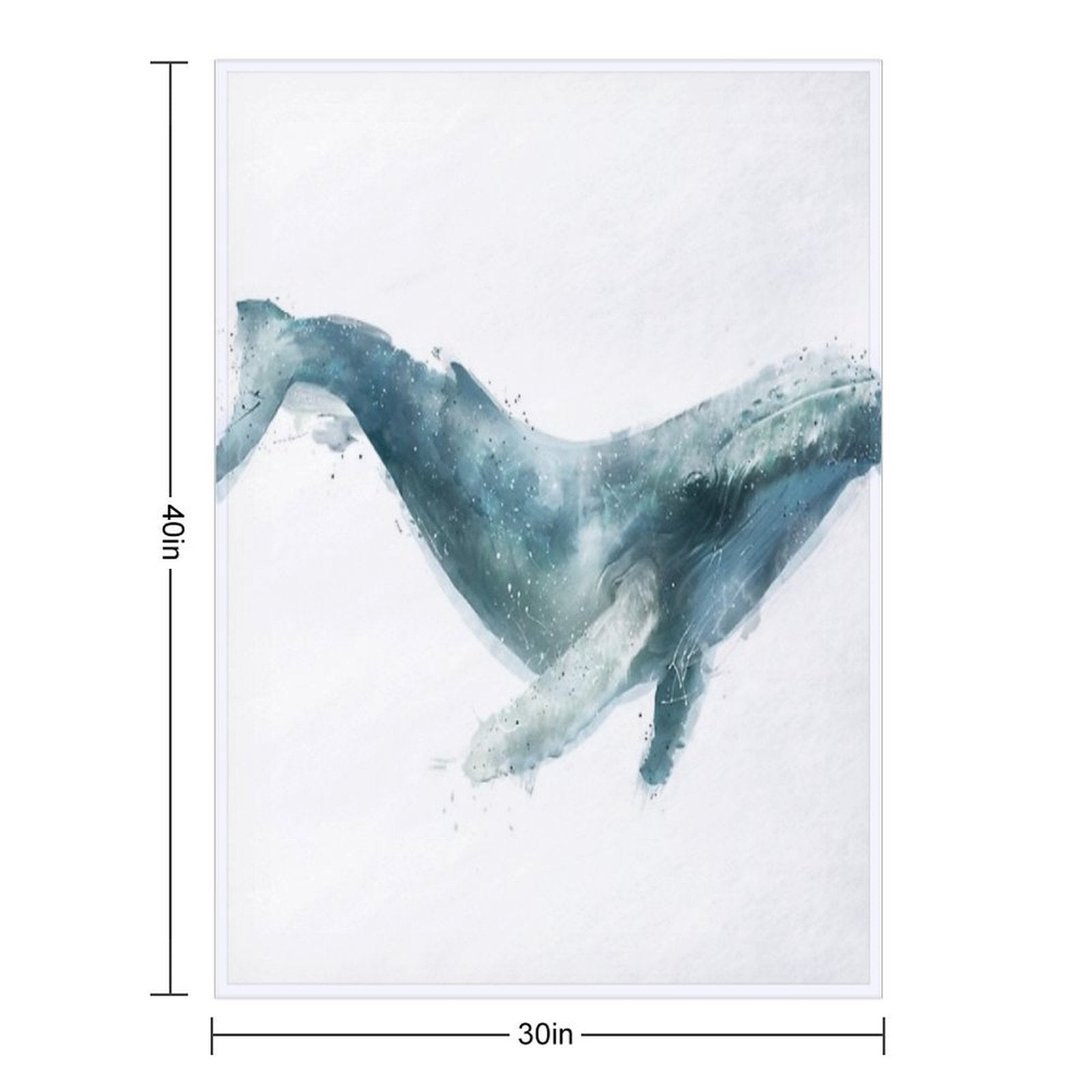 Humpback Whale Wrinkle-free Throw Blanket