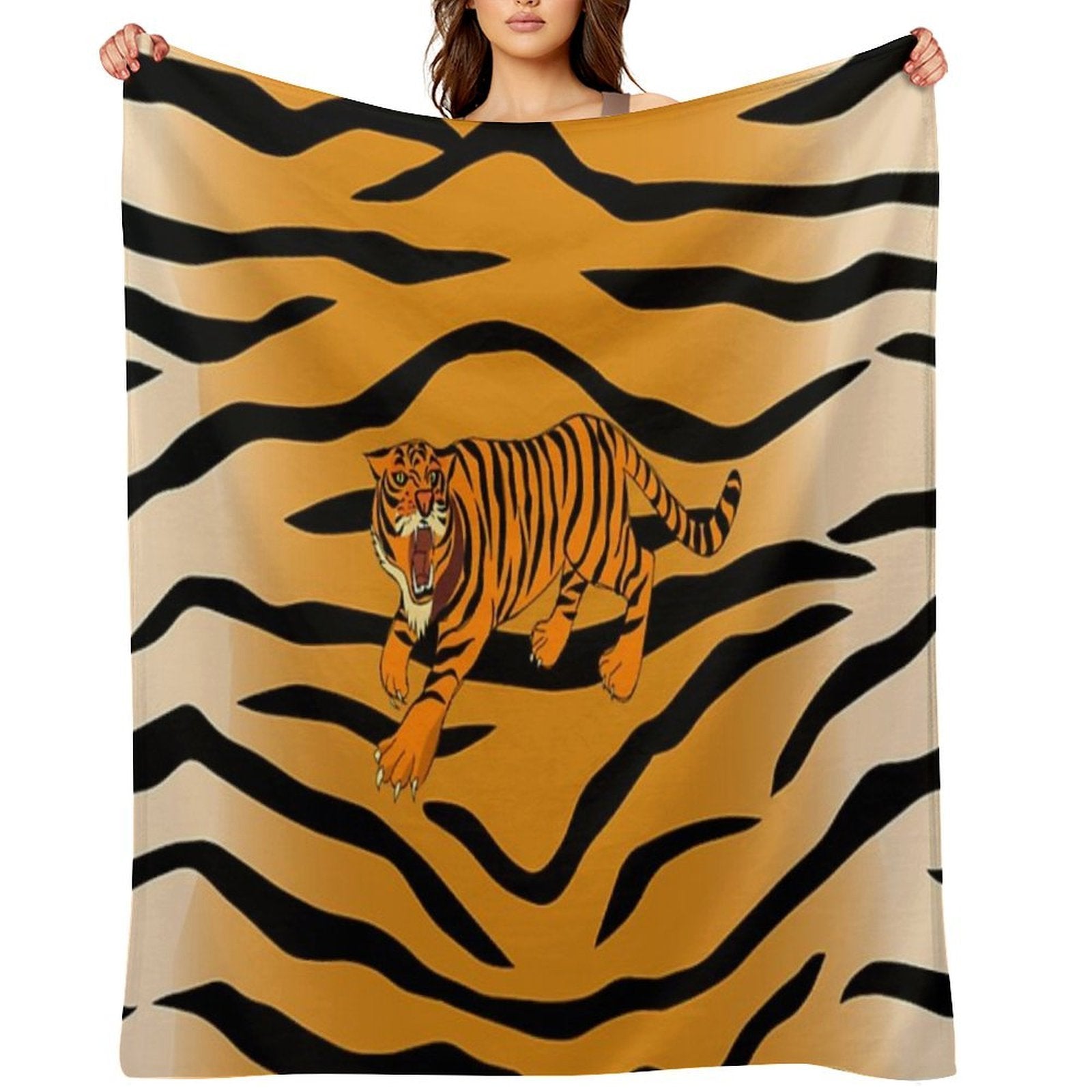 Tiger Anti-pilling Throw Blanket