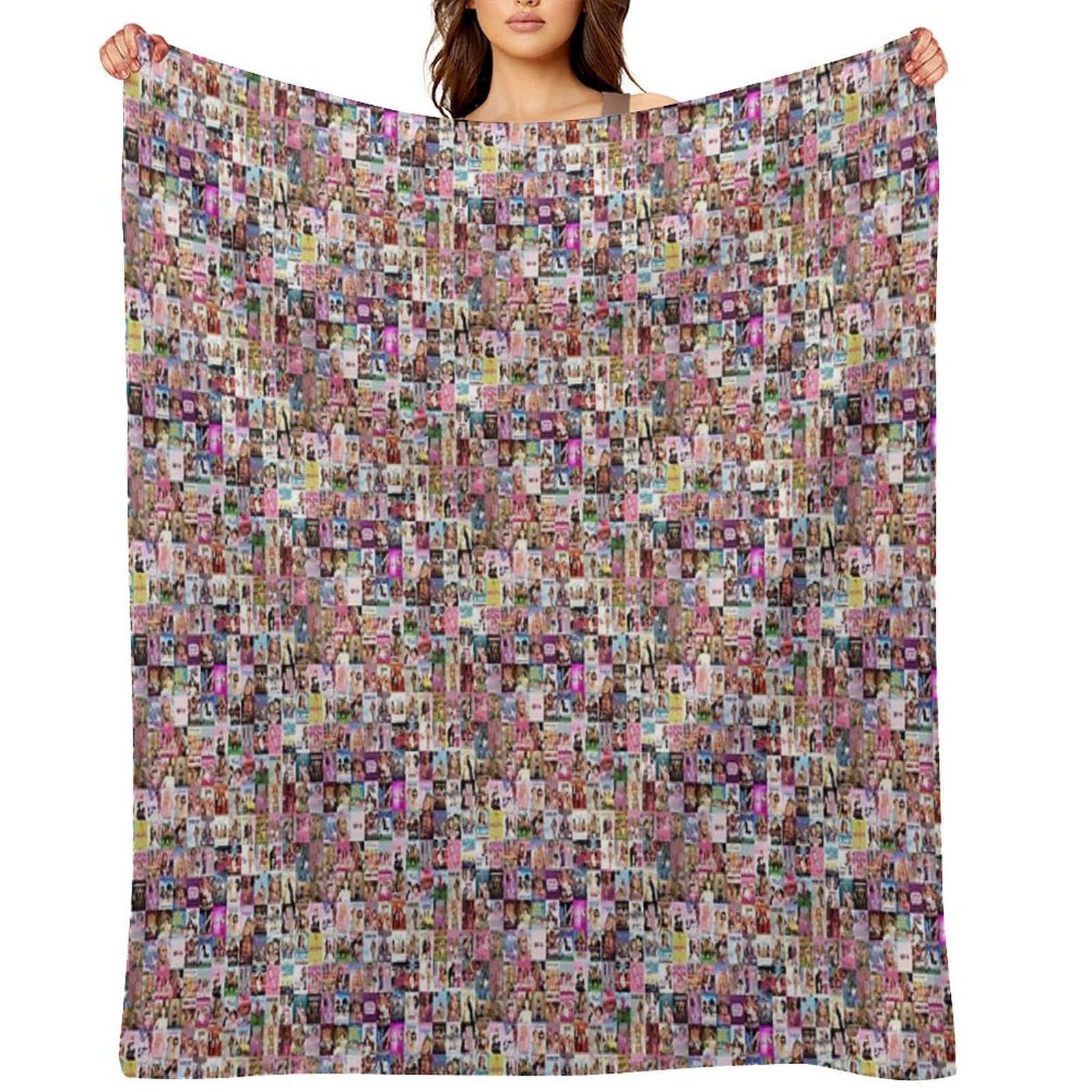 Mixed Girlie Movie Montage Shrink-resistant Throw Blanket